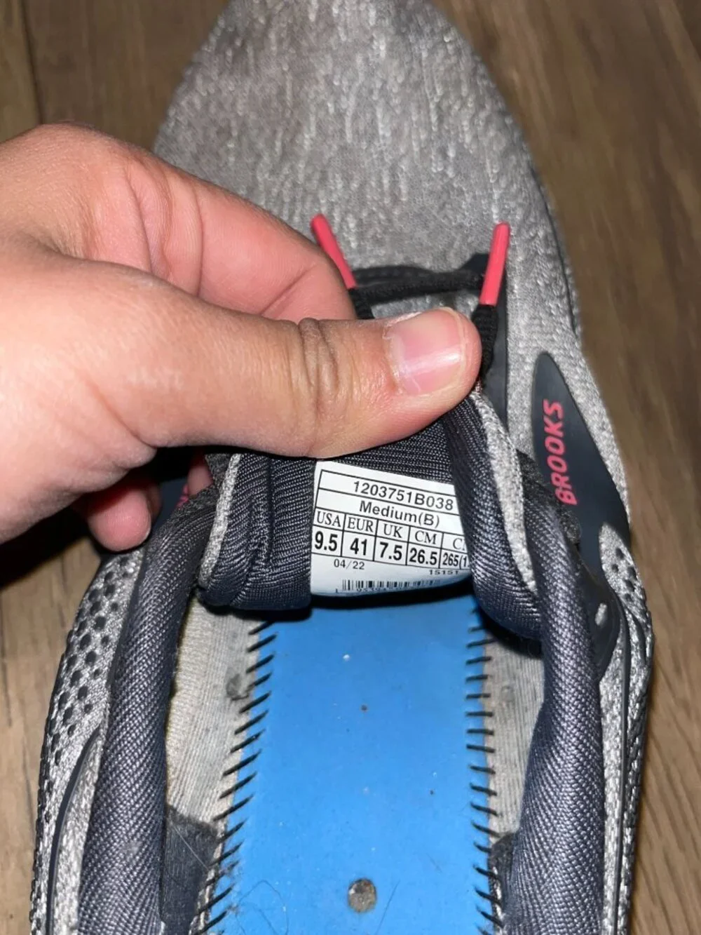 Brooks Trace Womens Running Shoes Gray/Black/Pink Size 9.5